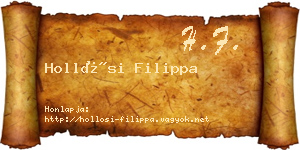Hollósi Filippa névjegykártya